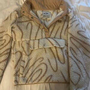 BillaBong Tan and Cream Fleece Pullover